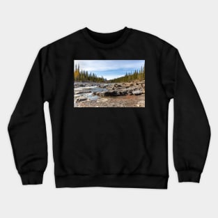 A River Bed and Trees Crewneck Sweatshirt